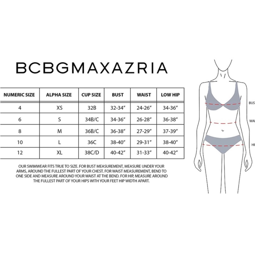 BCBG Max Azria V Plunge Belted Swimsuit - Black. Excellent Conditon - Picture 3 of 3